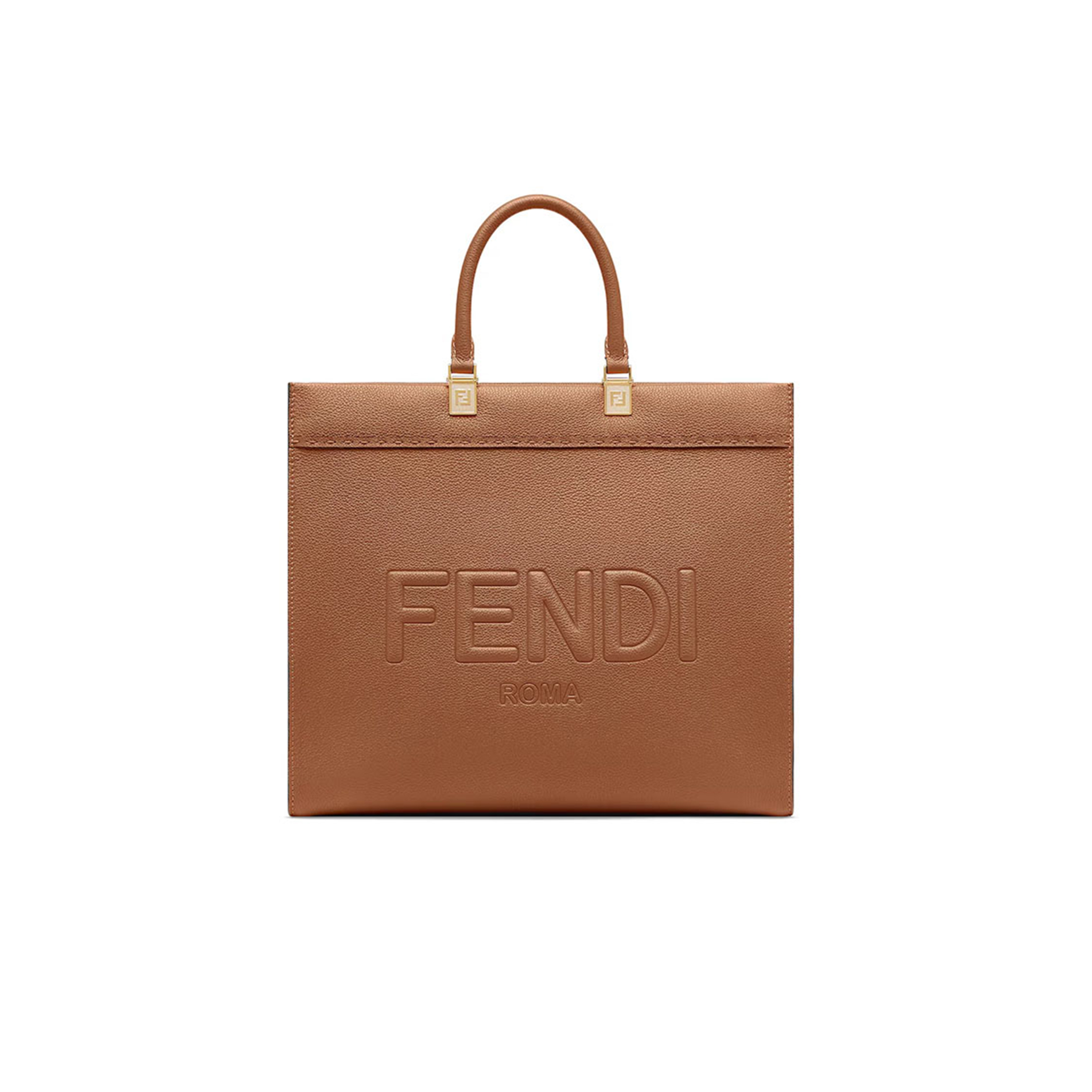 FENDI SUNSHINE MEDIUM LEATHER BROWN 8BH386AQF5F1NX9 (35*31*17cm)